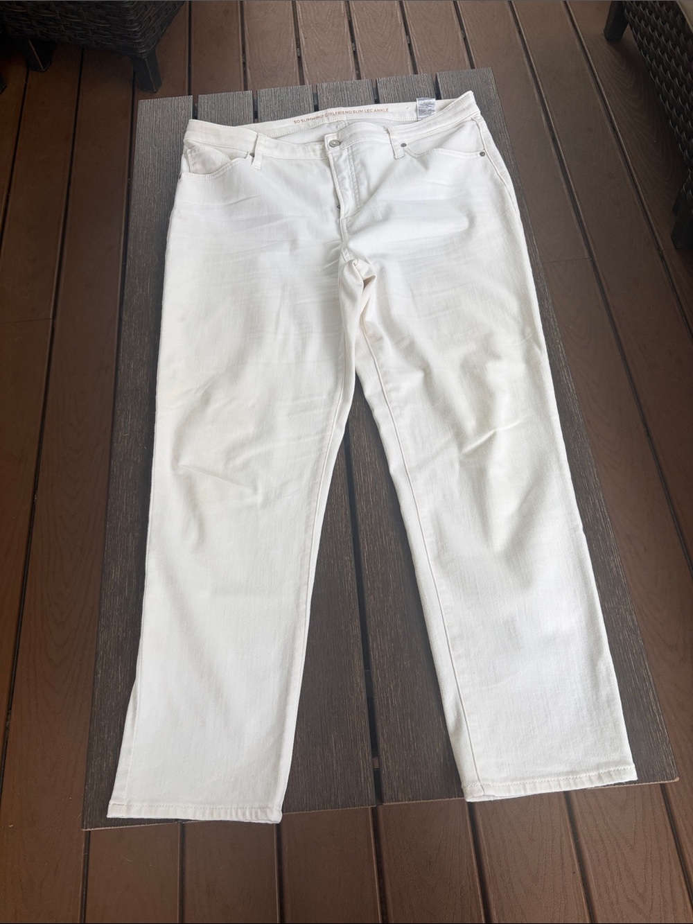 Chico's Woman’s White  Straight-Leg Jeans